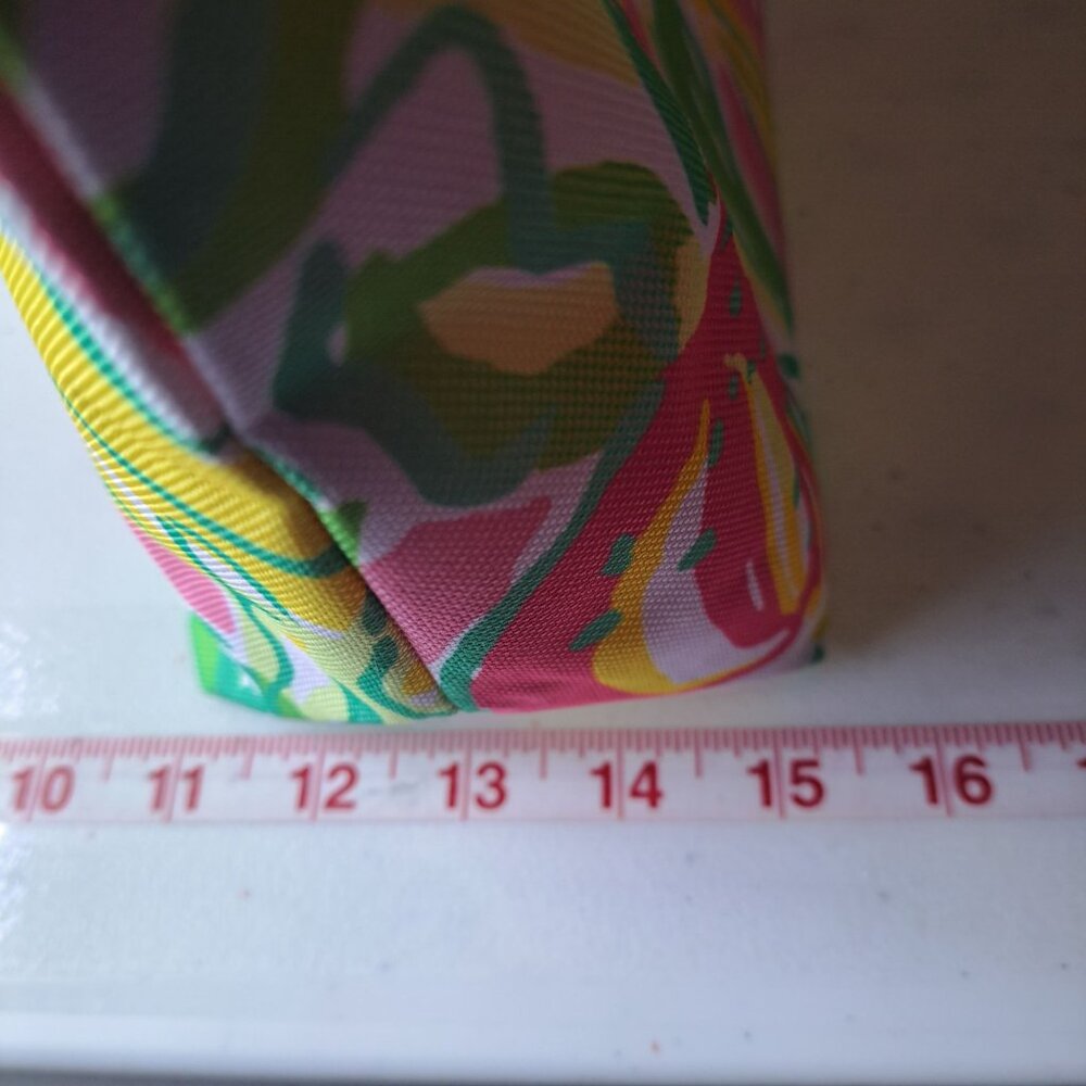 Lilly Pulitzer Estee Lauder Tropical Print Tote Bag Banana Floral Pink Green - Picture 8 of 9